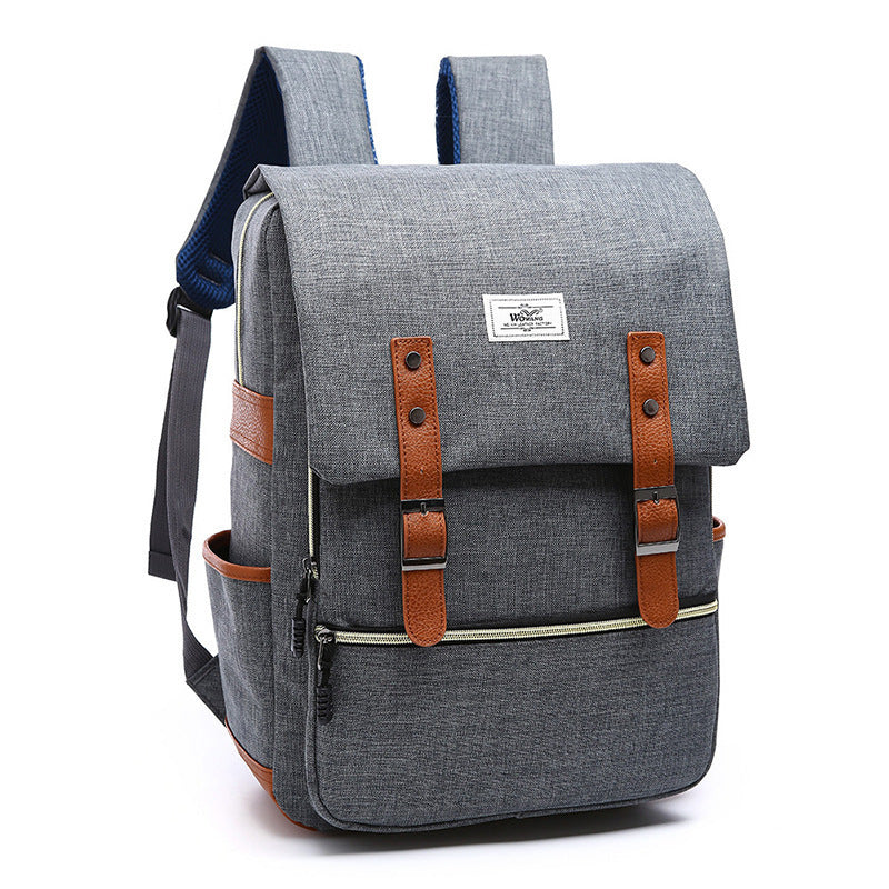 Luke – Vintage Unisex Canvas Backpack with USB Charging Feature