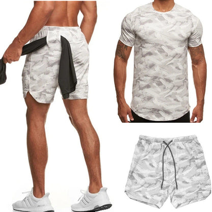 Stephen – Two-Piece Men's Short-Sleeve Camouflage Sports Set