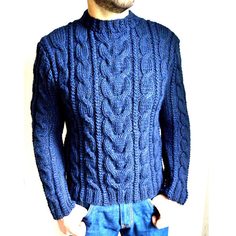 Louis – Long Men's Sweater with Padding