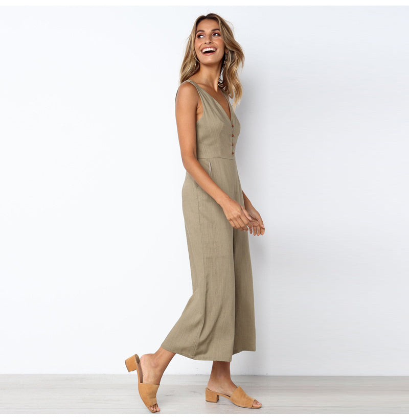 Juliet – Backless V-Neck Jumpsuit