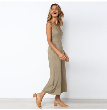 Juliet – Backless V-Neck Jumpsuit
