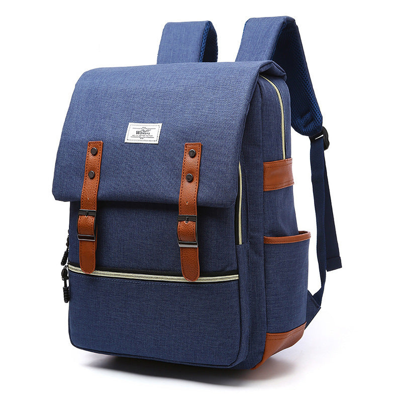Luke – Vintage Unisex Canvas Backpack with USB Charging Feature
