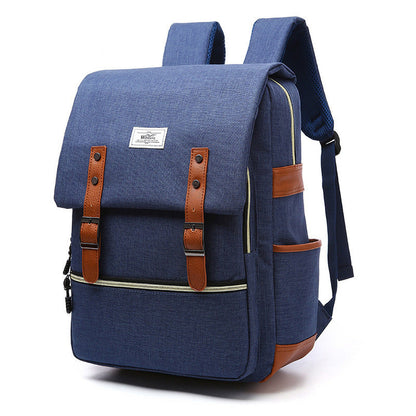 Luke – Vintage Unisex Canvas Backpack with USB Charging Feature