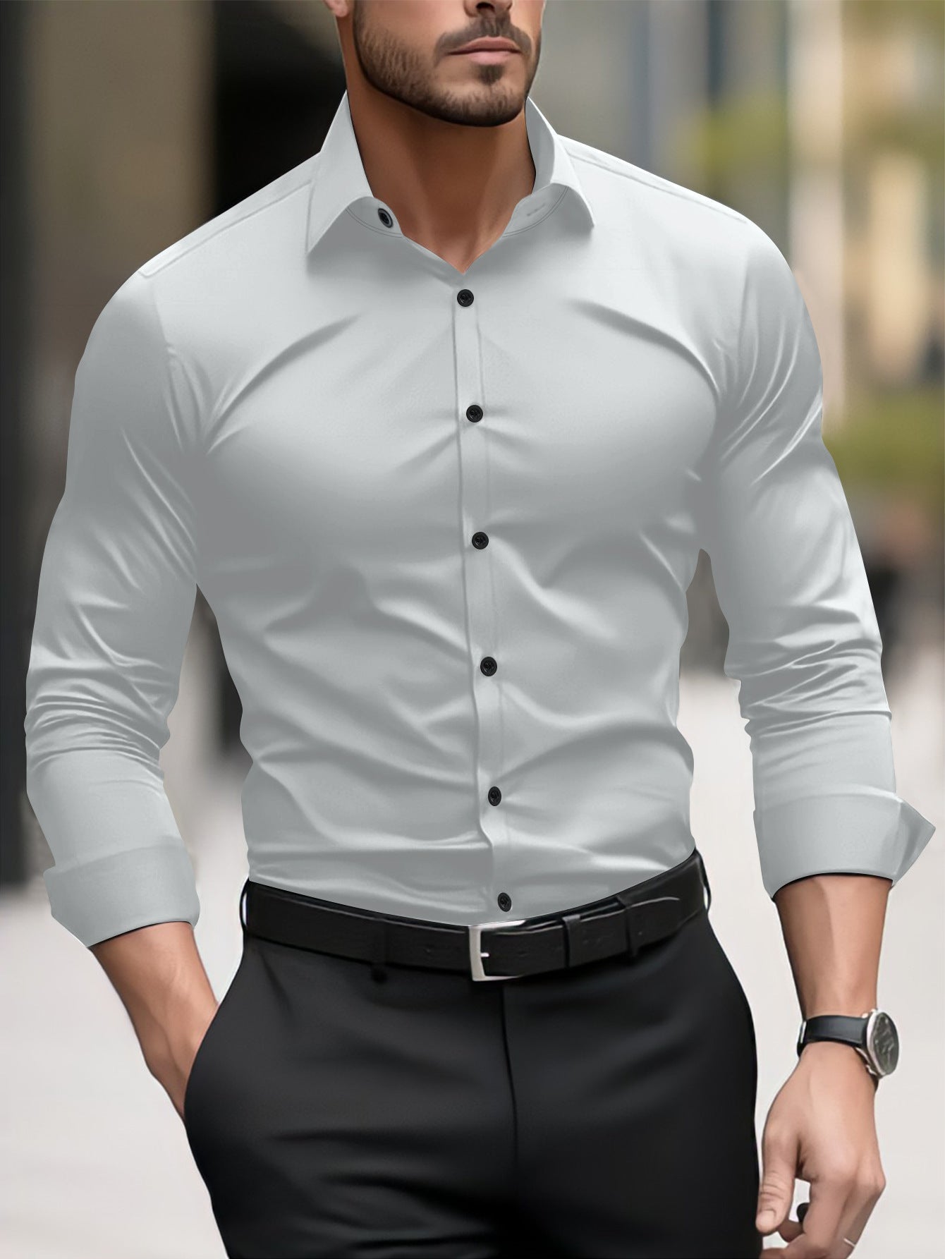 Ricky – Long Business Casual Shirt for Men