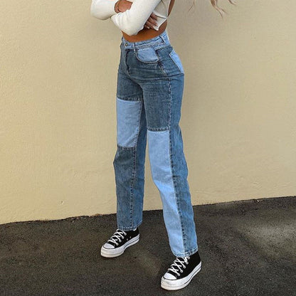 Jane – High-Waisted Jeans with Contrast Stitching