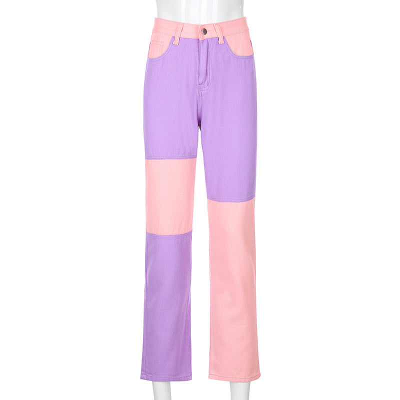 Jane – High-Waisted Jeans with Contrast Stitching