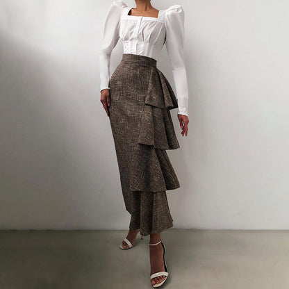 Deborah – Puff Sleeve Long-Sleeve Cardigan