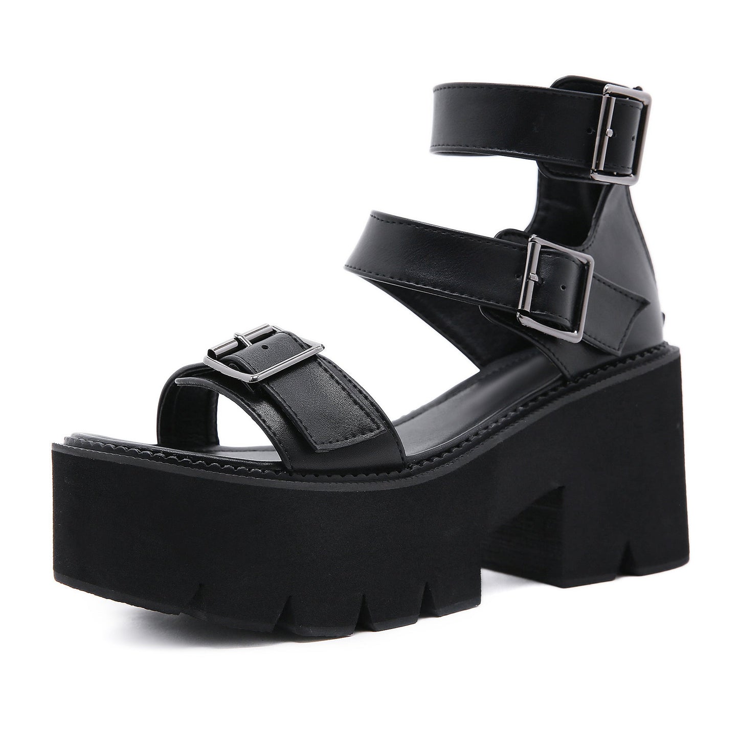 Nicole – Chunky Platform Sandals in Gothic Style