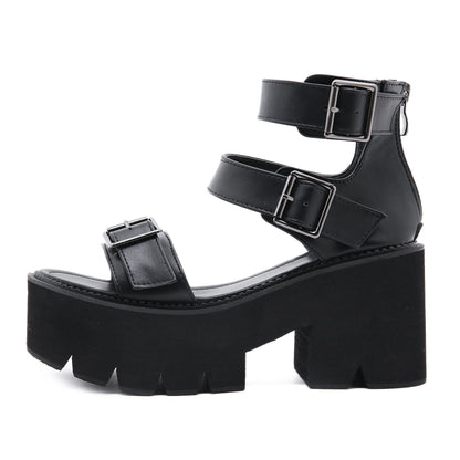 Nicole – Chunky Platform Sandals in Gothic Style