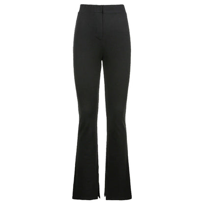 Imogen – High-Waisted Skinny Pants with Slit for Women