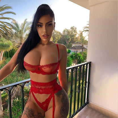 Kelly – Transparent Lace Bra Set