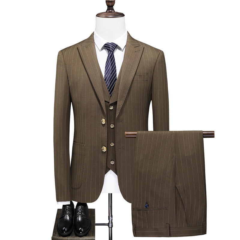 Jon – Striped Men's Suit in Slim-Fit Style