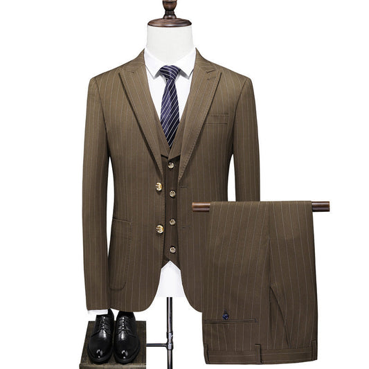 Jon – Striped Men's Suit in Slim-Fit Style
