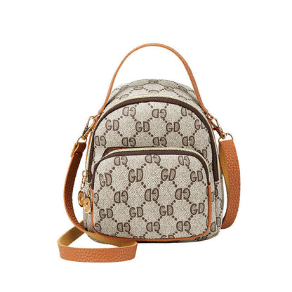 Diana – Portable Backpack with Check Pattern
