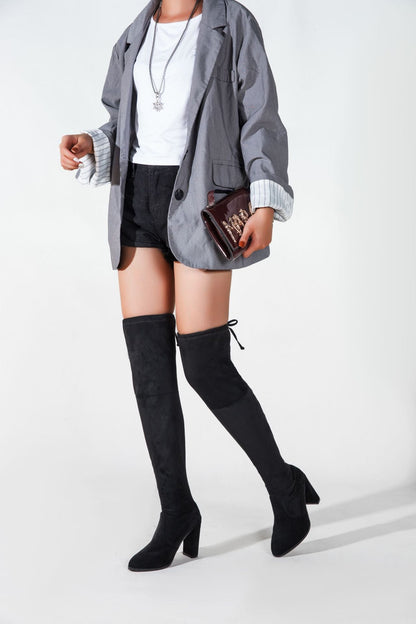 Zoe – High Women's Boots in Premium Vegan Suede