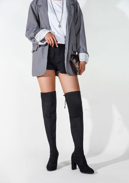 Zoe – High Women's Boots in Premium Vegan Suede