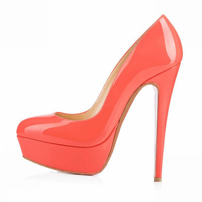 Brenda – Elegant High Women's Shoes with Round Toe