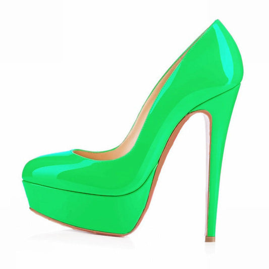 Brenda – Elegant High Women's Shoes with Round Toe