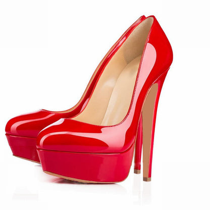 Brenda – Elegant High Women's Shoes with Round Toe