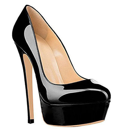 Brenda – Elegant High Women's Shoes with Round Toe