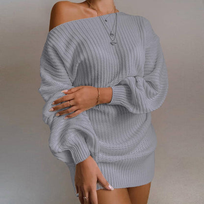 Carly – Off-Shoulder Knit Dress for Women