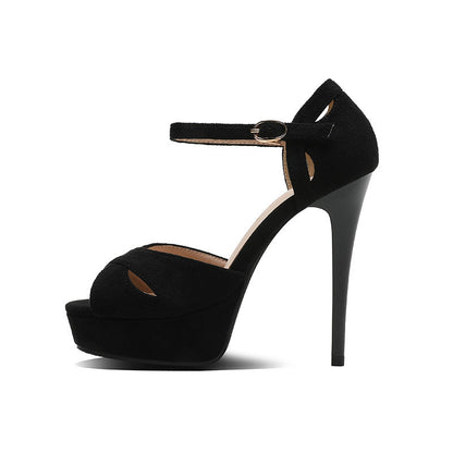 Marion – Stiletto High Heels with Open Toe and Platform