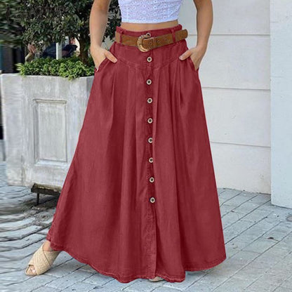Juliet – Women's High-Waist Skirt in Solid Color