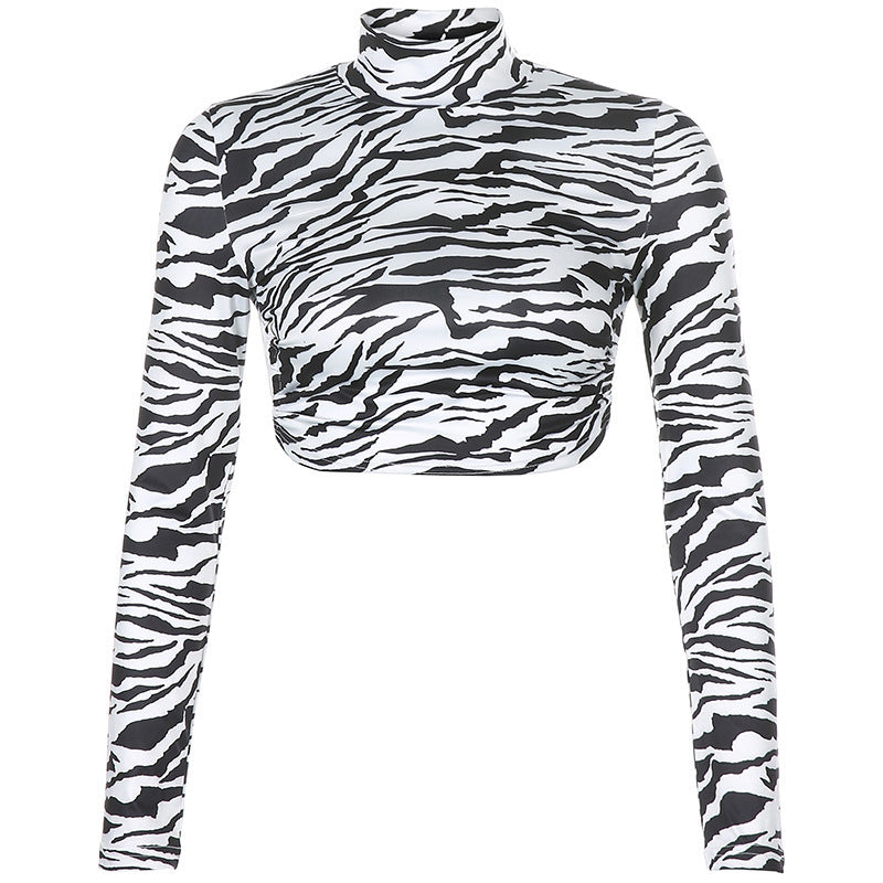 Tamara – Backless Zebra Print Crop Top