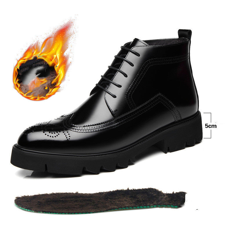 Scott – Thick-Soled British High-Top Boots in Vegan Leather