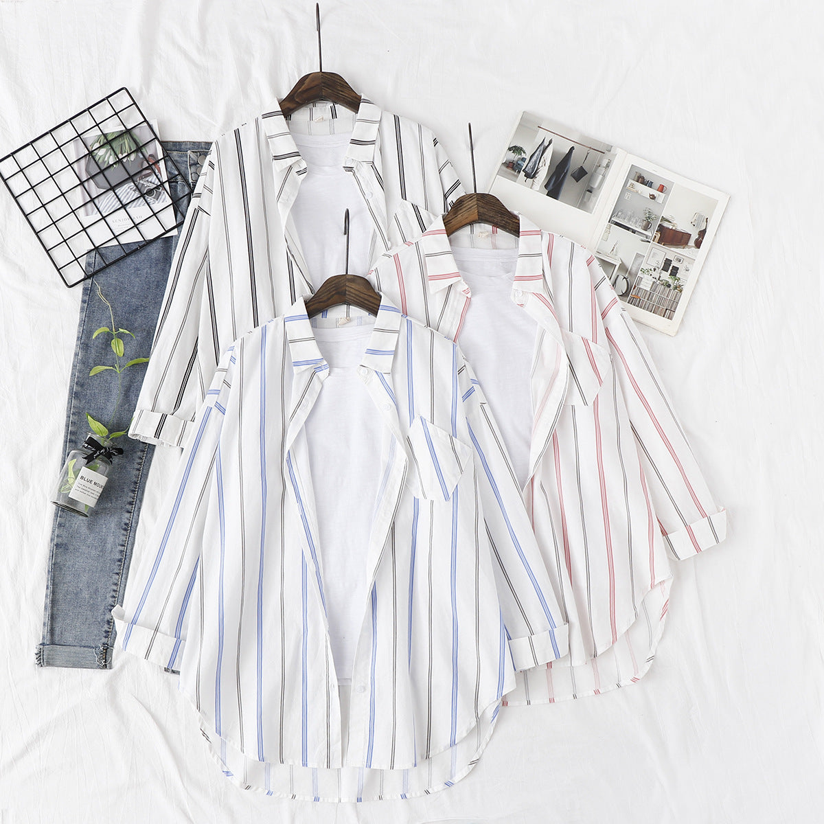 Clara – Classic Women's Cardigan with Stripes