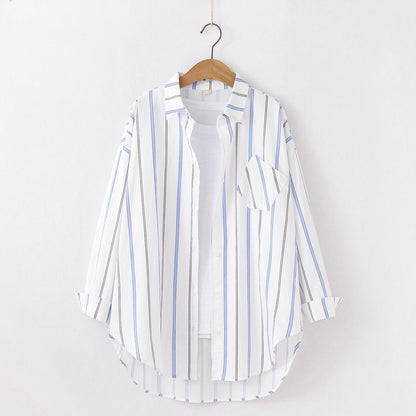 Clara – Classic Women's Cardigan with Stripes