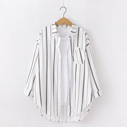 Clara – Classic Women's Cardigan with Stripes