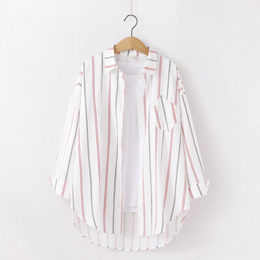 Clara – Classic Women's Cardigan with Stripes