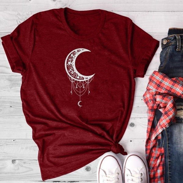Emma – Women's T-Shirt with Sun and Moon Print