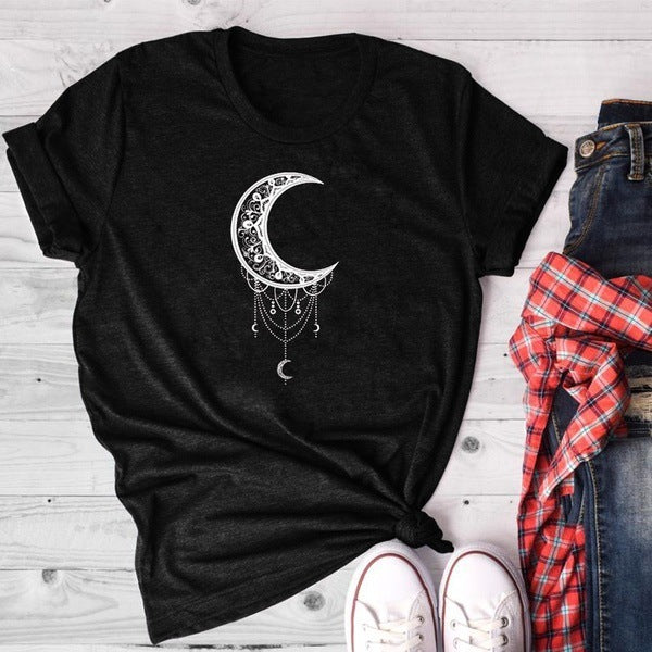 Emma – Women's T-Shirt with Sun and Moon Print