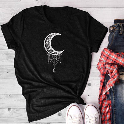 Emma – Women's T-Shirt with Sun and Moon Print