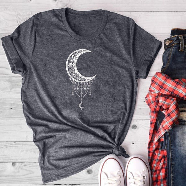 Emma – Women's T-Shirt with Sun and Moon Print