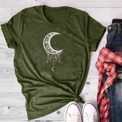 Emma – Women's T-Shirt with Sun and Moon Print