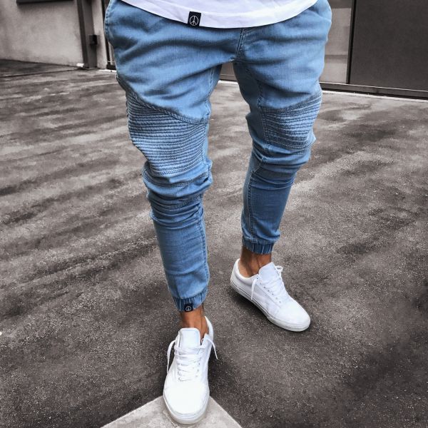 Louis – Fashionable Men's Slim-Fit Light Blue Jeans