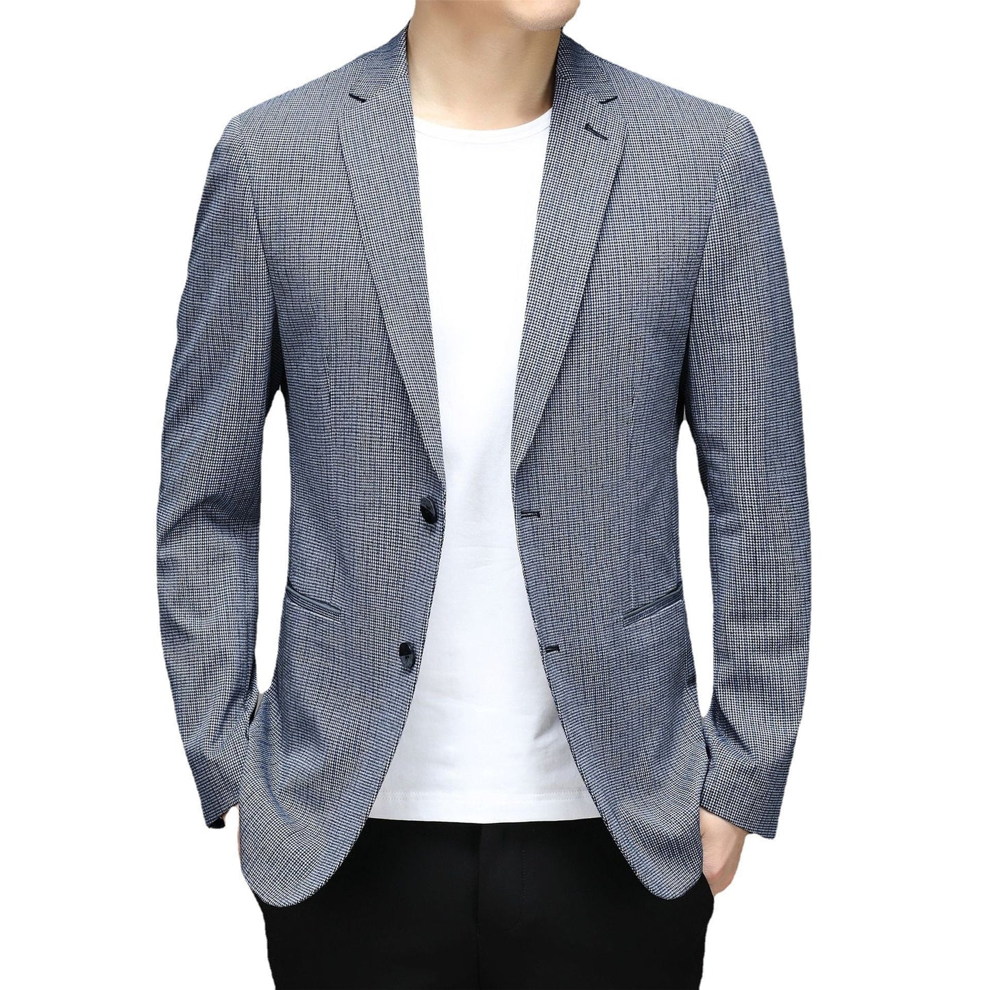 Alexander – Men's Suit with Check Pattern and Wrinkle-Free Treatment