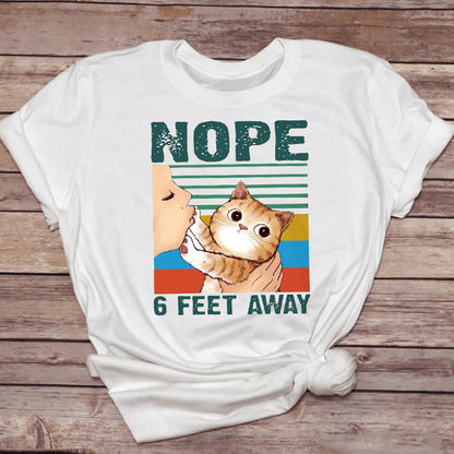 Christina – Fun Cat T-Shirt with Coffee Design