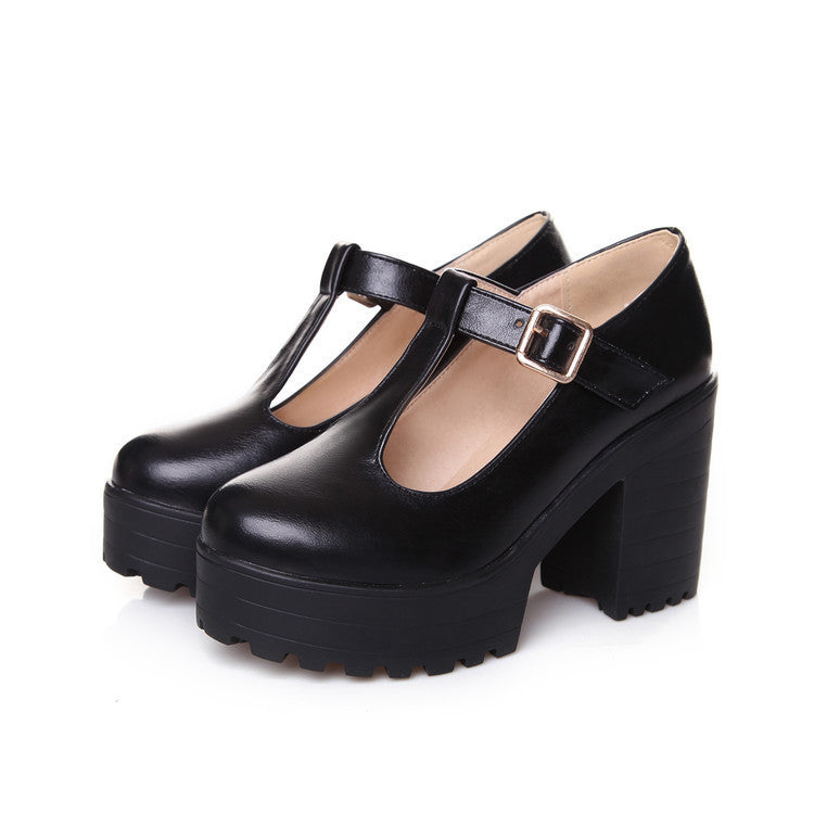Francesca – Mary Janes with Block Heel and T-Strap