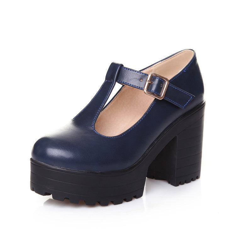 Francesca – Mary Janes with Block Heel and T-Strap