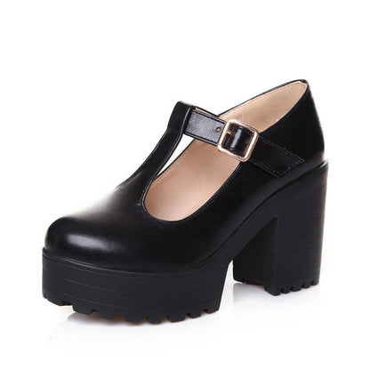Francesca – Mary Janes with Block Heel and T-Strap