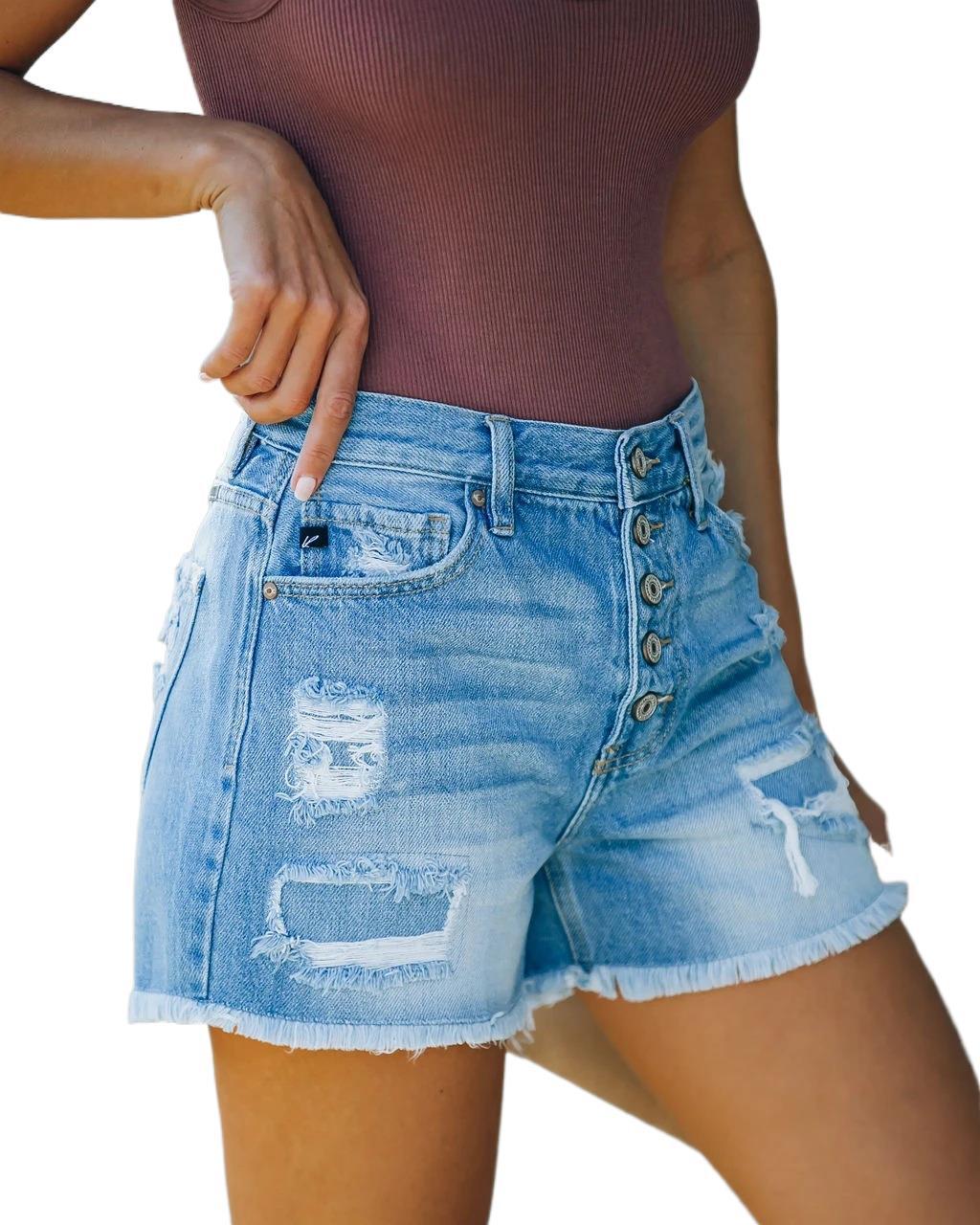 Juliet – High-Waisted Women's Jean Shorts with Straight Leg