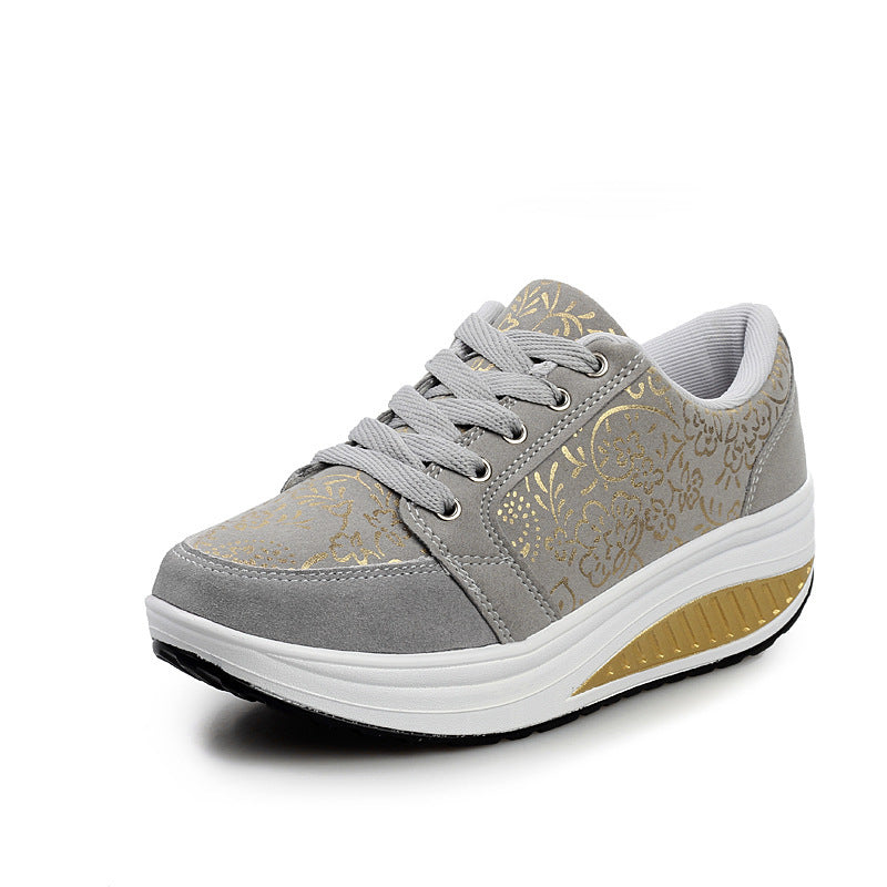 Helen – Floral Wedge Shoes for Height Enhancement