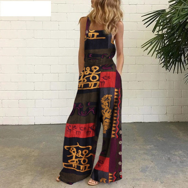 Angela – Casual Jumpsuit with Side Pockets and Wide Legs