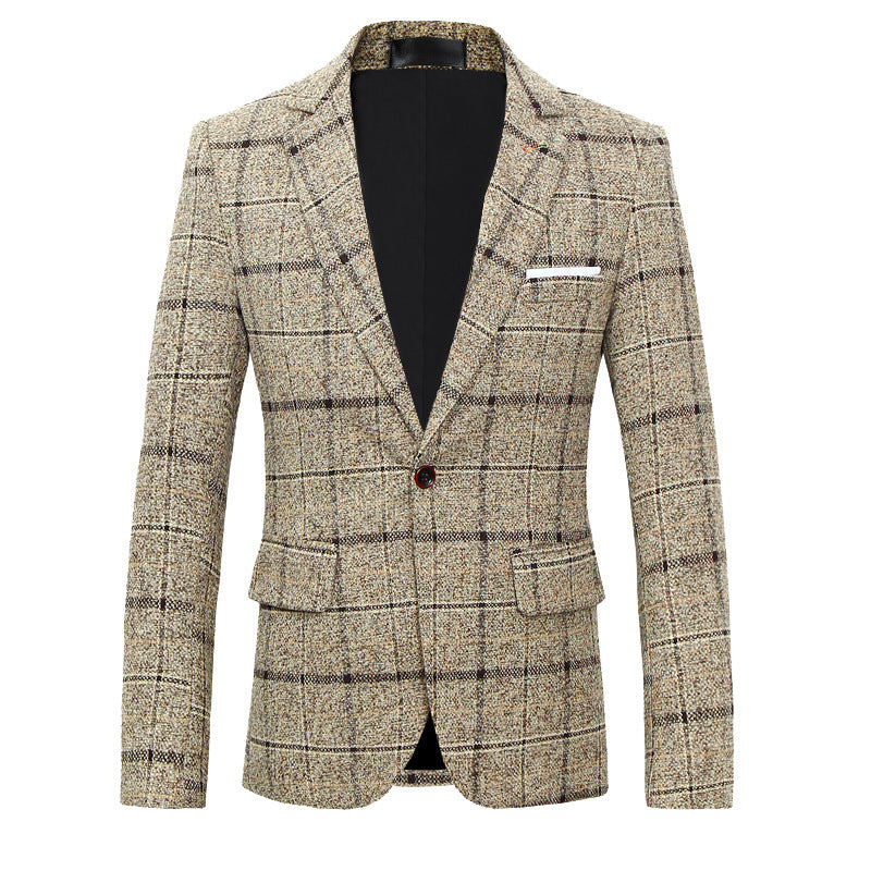 Winston – Slim Men's Suit with Classic Check Pattern