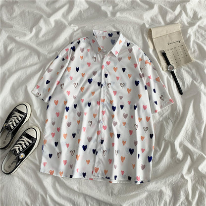 Natasha – Short Sleeve Plus Size Women's Shirt in Korean Style