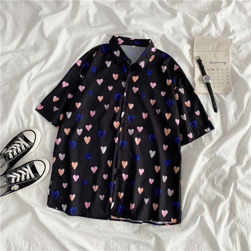 Natasha – Short Sleeve Plus Size Women's Shirt in Korean Style